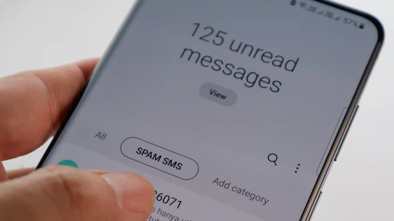 spam via sms on smartphone