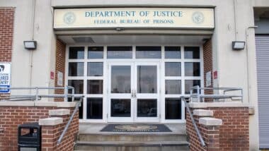 Federal Bureau of Prisons, department of justice entrance
in Brooklyn
