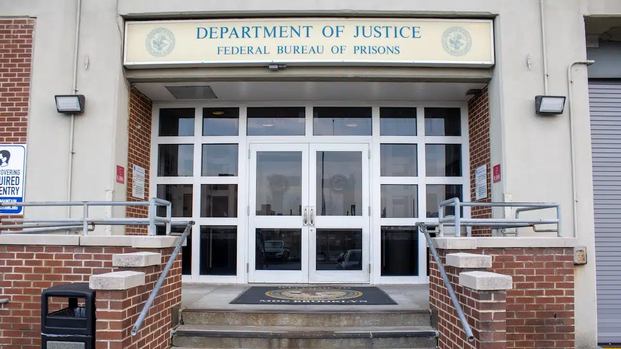 Federal Bureau of Prisons, department of justice entrance
in Brooklyn