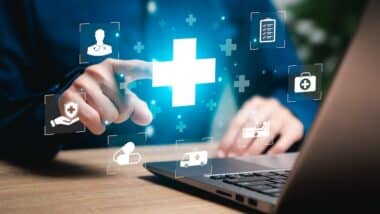 Virtual medical network connection concept,