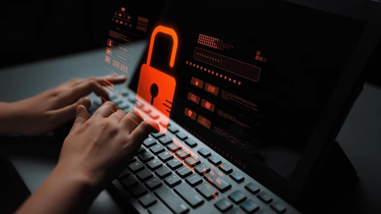 Digital security concept illustrating a cybersecurity breach