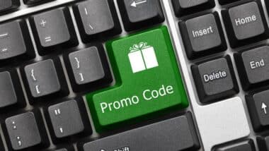 Close-up view on conceptual keyboard - Promo Code