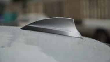 BMW radio antenna that looks like a shark fin.