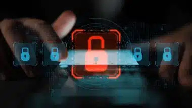 Digital security concept illustrating a cybersecurity breach