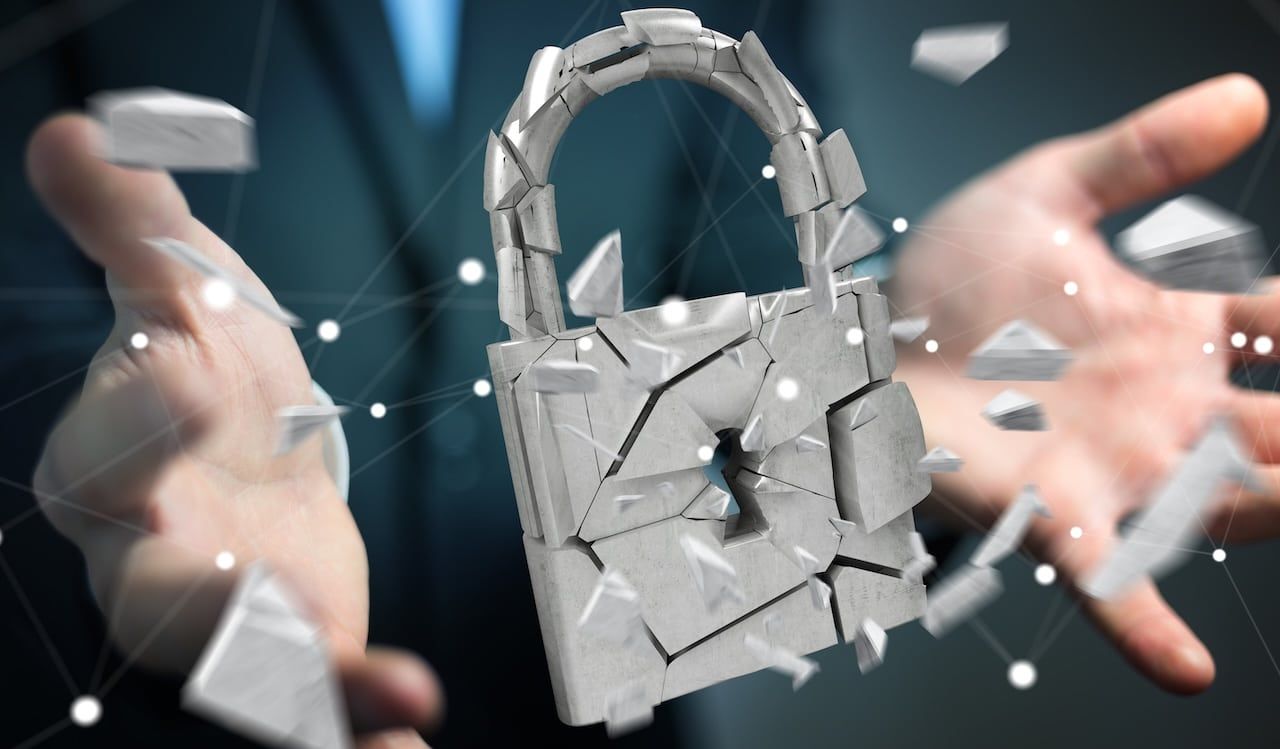 hacking in broken padlock security