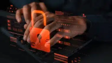 Digital security concept illustrating a cybersecurity breach