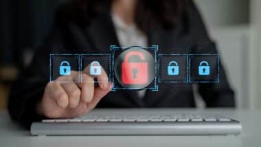 Digital security concept illustrating a cybersecurity breach
