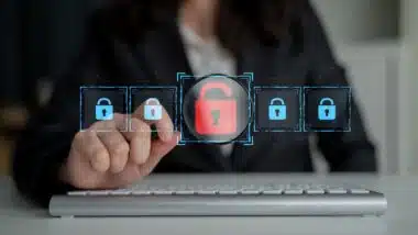 Digital security concept illustrating a cybersecurity breach