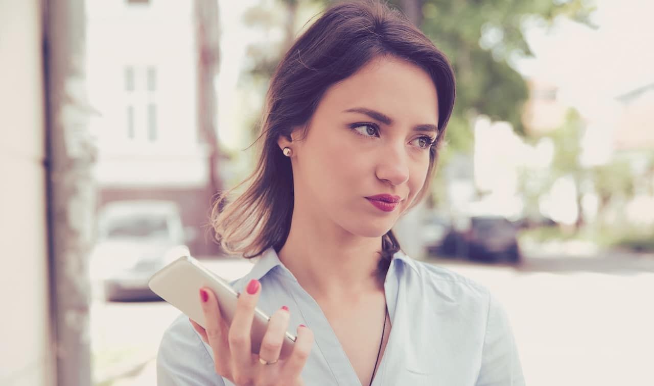 Frustrated annoyed sad woman with mobile phone.