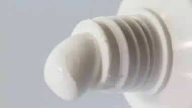 Opened Toothpaste tube close up