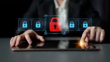 Digital security concept illustrating a cybersecurity breach