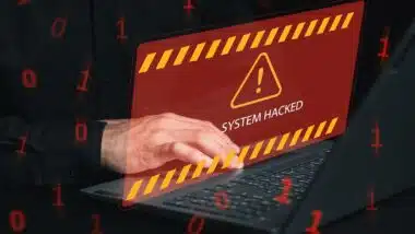 System warning or alert, technology scam Concept.