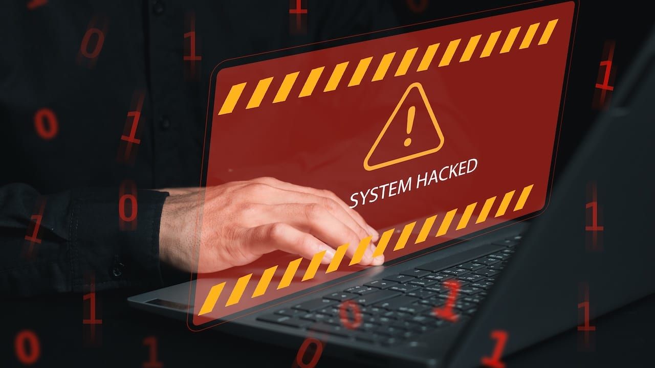 System warning or alert, technology scam Concept.