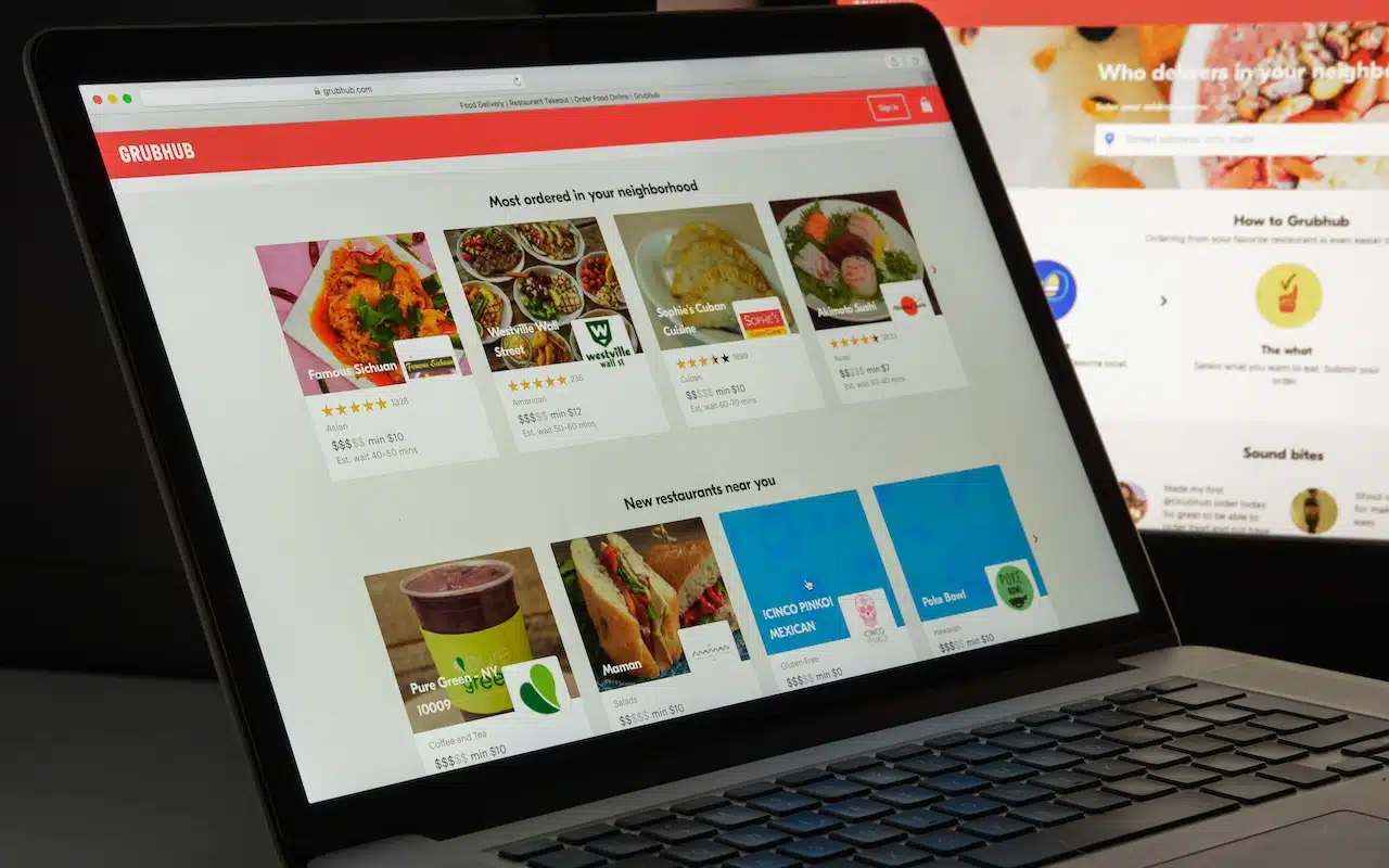 Grubhub website homepage.