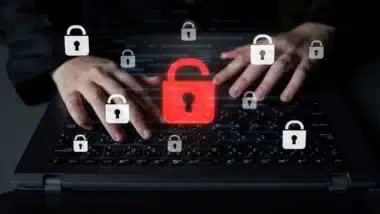 Digital security concept illustrating data breach