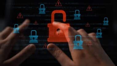 Digital security concept illustrating a cybersecurity breach