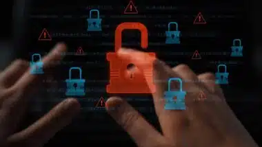 Digital security concept illustrating a cybersecurity breach