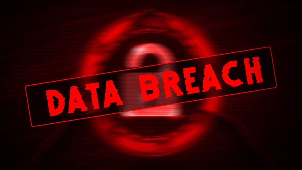 Data Breach and Security Threats Concept Background in Red Alarming Color. Modern time Data security problems backdrop