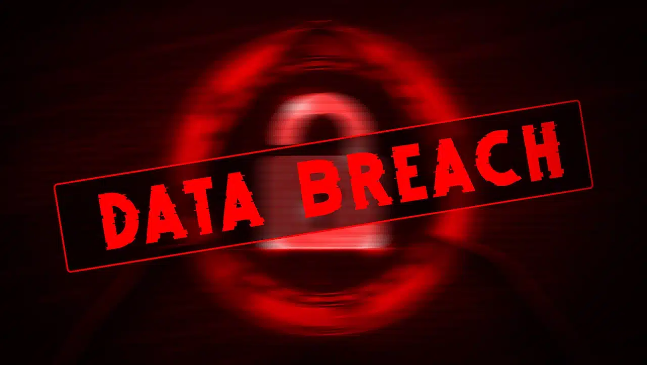Data Breach and Security Threats Concept Background in Red Alarming Color. Modern time Data security problems backdrop