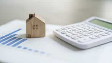 House toys and a white calculator