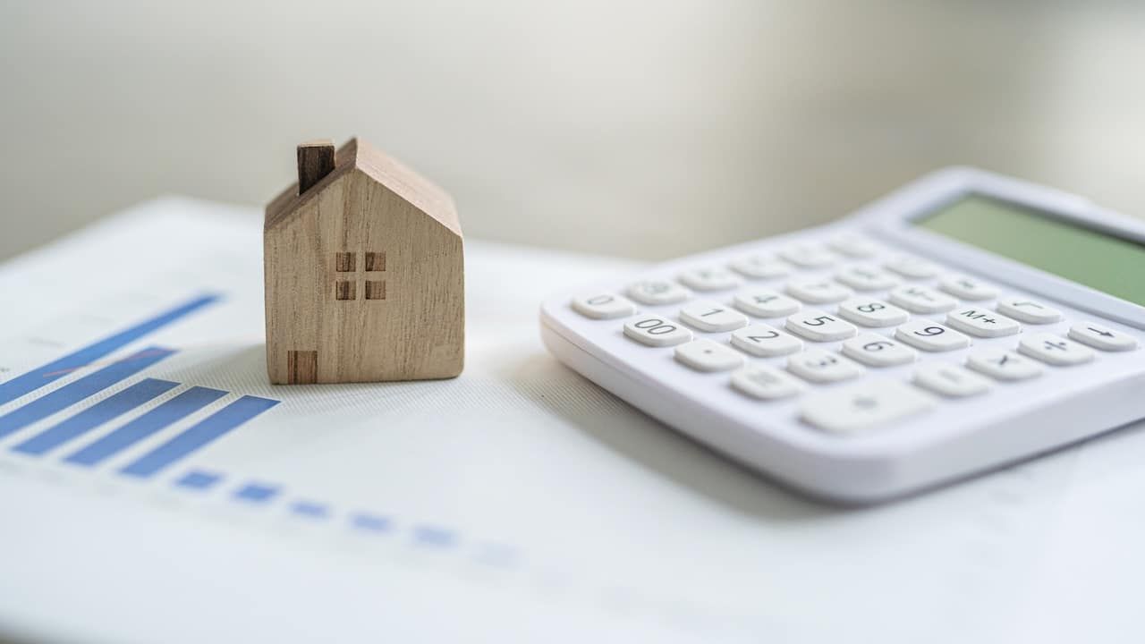 House toys and a white calculator