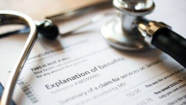 Stethoscope and medical documents