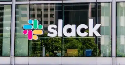 Slack signage at its headquarters in CA, representing the Disney Slack message data breach.