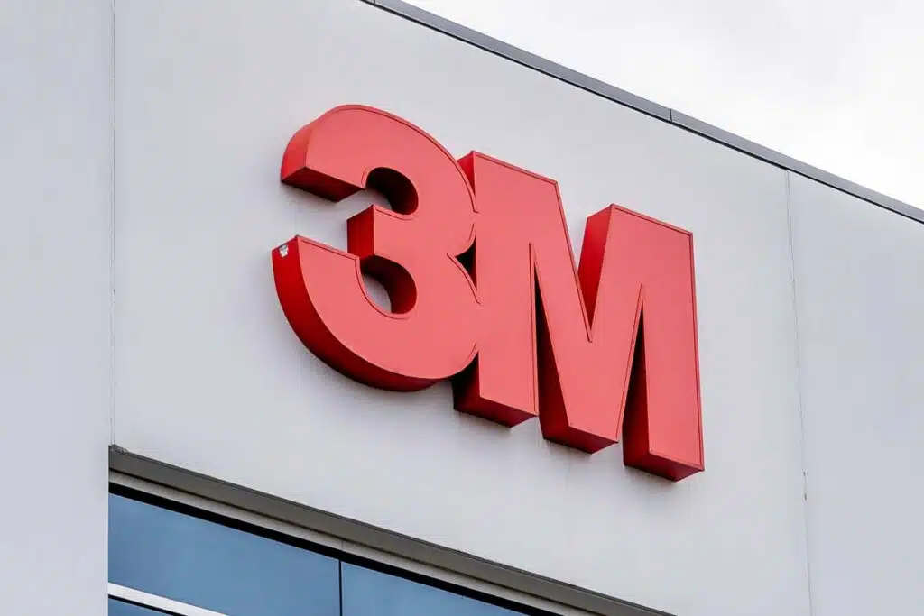 Close up of 3M signage, representing the firefighters class action.