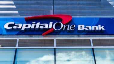 Capital One Bank signage, representing Capital One merger class action lawsuit.