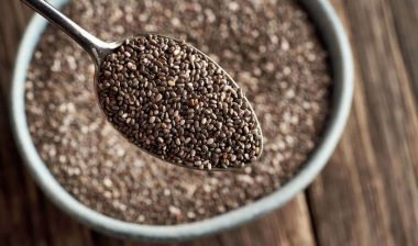 Close up of chia seeds in a spoon, representing Great Value chia seed recall.