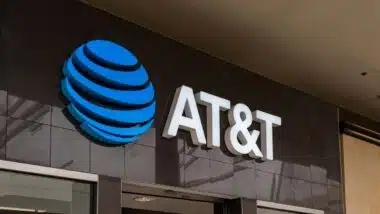 Close up of AT&T signage, representing the AT&T class action.