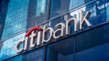 Close up of Citibank signage, representing the Citibank racial bias lawsuit.