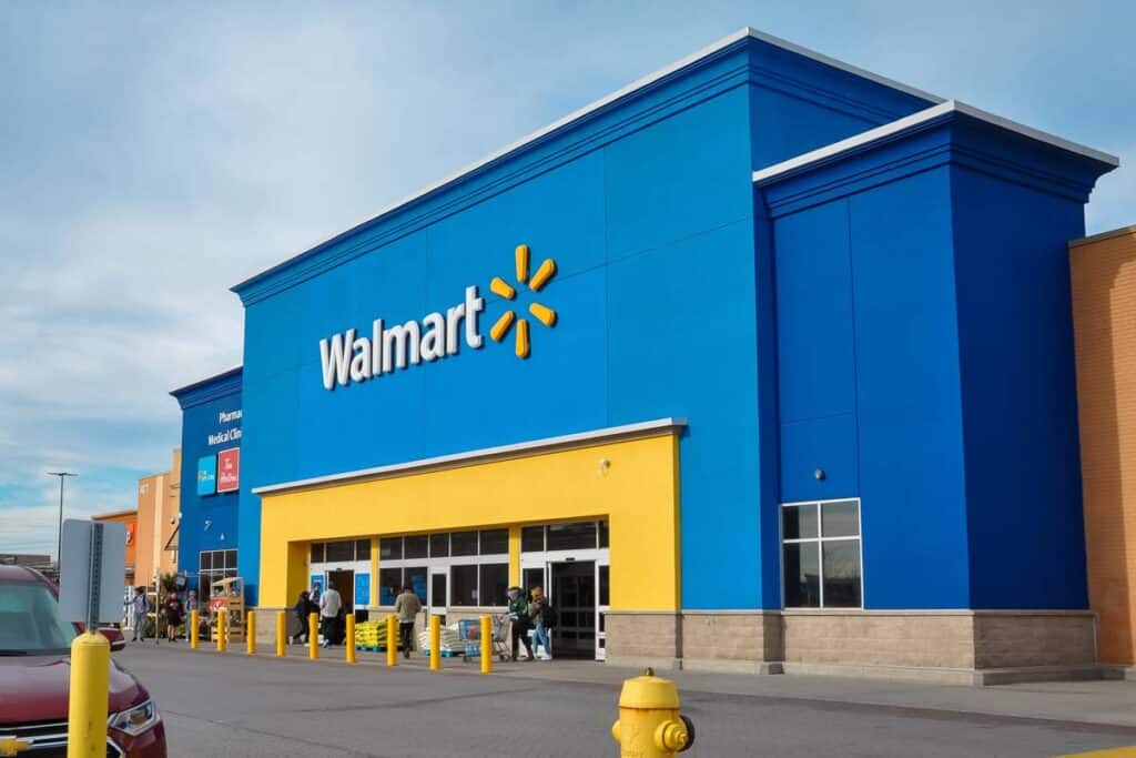 Exterior of a Walmart Supercenter, representing the Walmart class action.