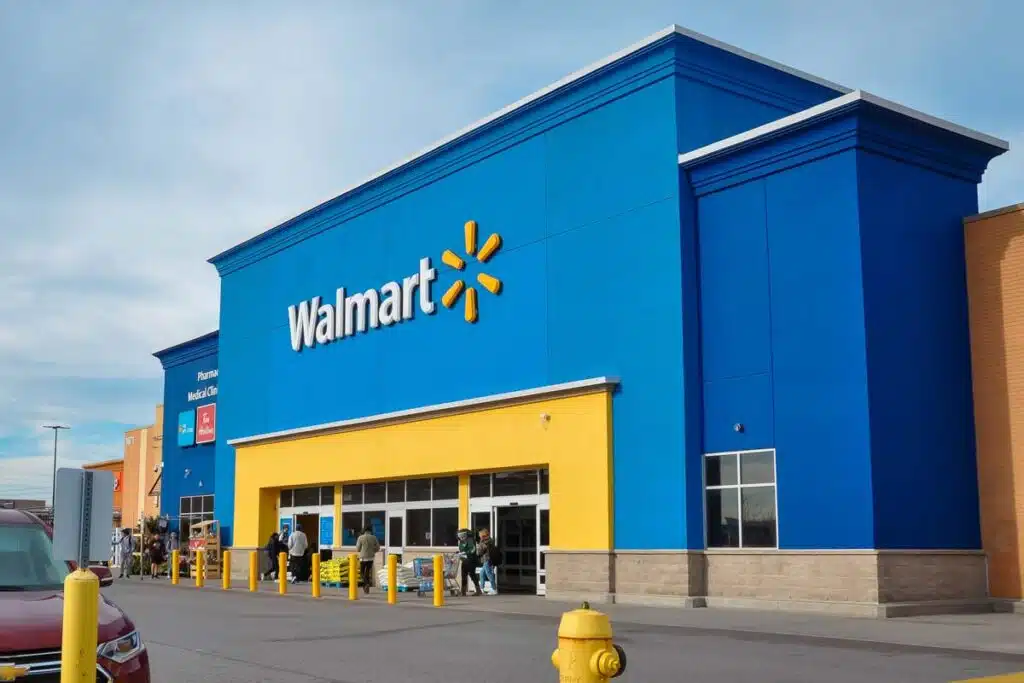 Exterior of a Walmart Supercenter, representing the Walmart class action.