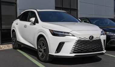 A white Lexus RX 350 in a lot, representing the Lexus recall.