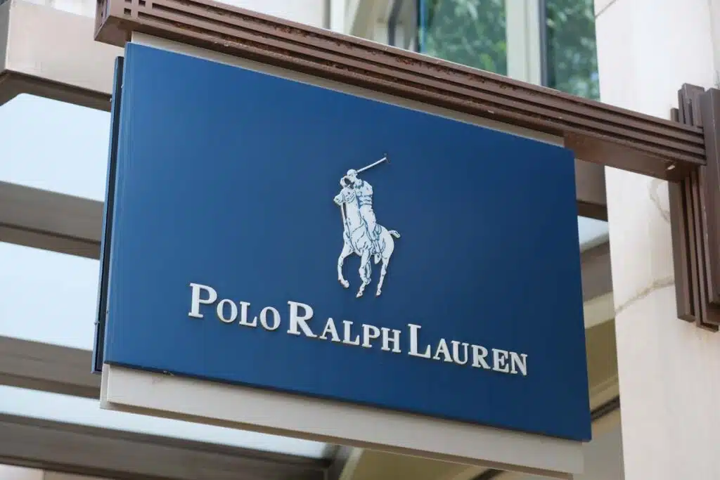 Close up of Polo Ralph Lauren signage, representing the Ralph Lauren class action.