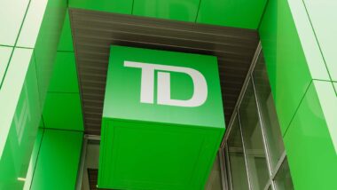 Close up of TD Bank signage, representing the TD Bank class action.