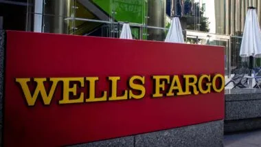 Close up of Wells Fargo bank signage, representing the Wells Fargo class actions.