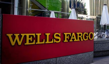 Close up of Wells Fargo bank signage, representing the Wells Fargo class actions.