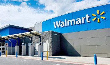 Exterior of a Walmart store, representing the Walmart apple juice recall.