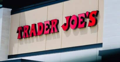 Close up of Trader Joe's signage, representing the Trader Joe's recall.