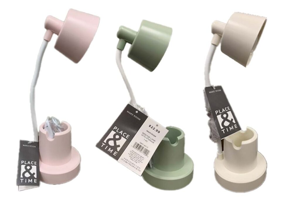 Product photo of recalled lamps, representing the Jo-Ann recall.