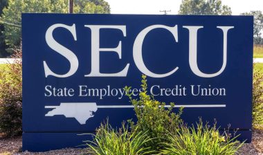 State Employees Credit Union Sign outside headquarters representing the State Employees Credit Union NSF fees.