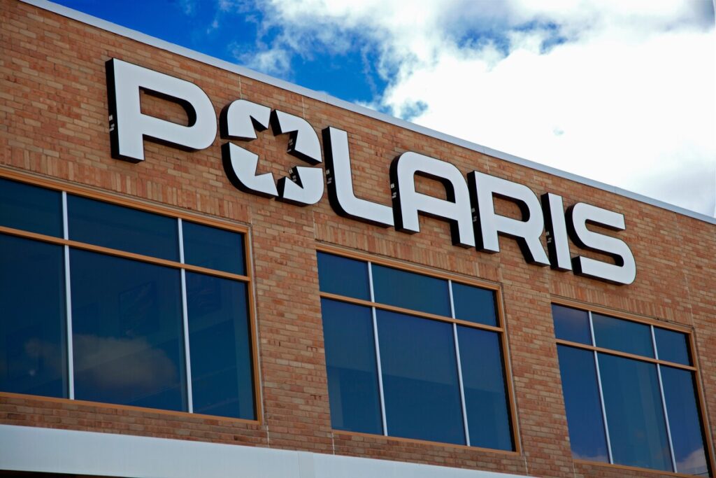 Polaris sign on building representing the Polaris recalls.