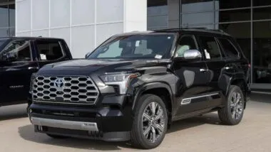 A Black 2024 Toyota Sequoia, representing the Toyota recall.