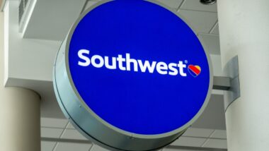 Southwest Airlines sign outside airport representing the Southwest lawsuit.