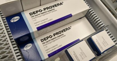 Close up of Depo-Provera medication packaging, representing the Depo-Provera lawsuit.