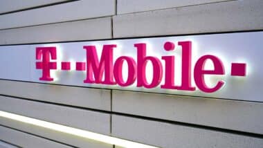 Close up of T-Mobile signage, representing the T-Mobile settlement.