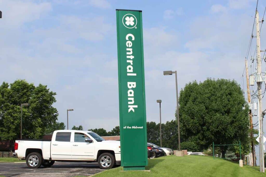 Central Bank signage, representing the Central Bank settlement.