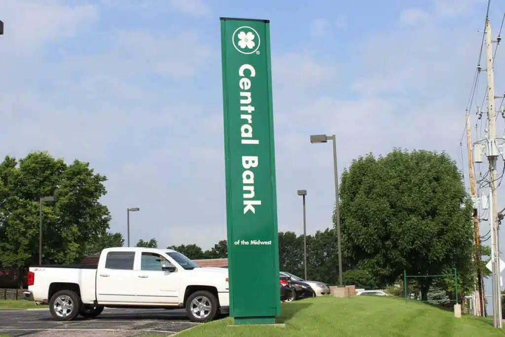 Central Bank signage, representing the Central Bank settlement.